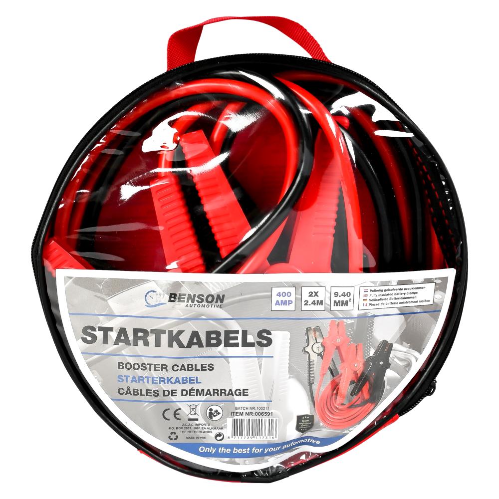 Startkabel 400A + tas 2.4 mtr kabel