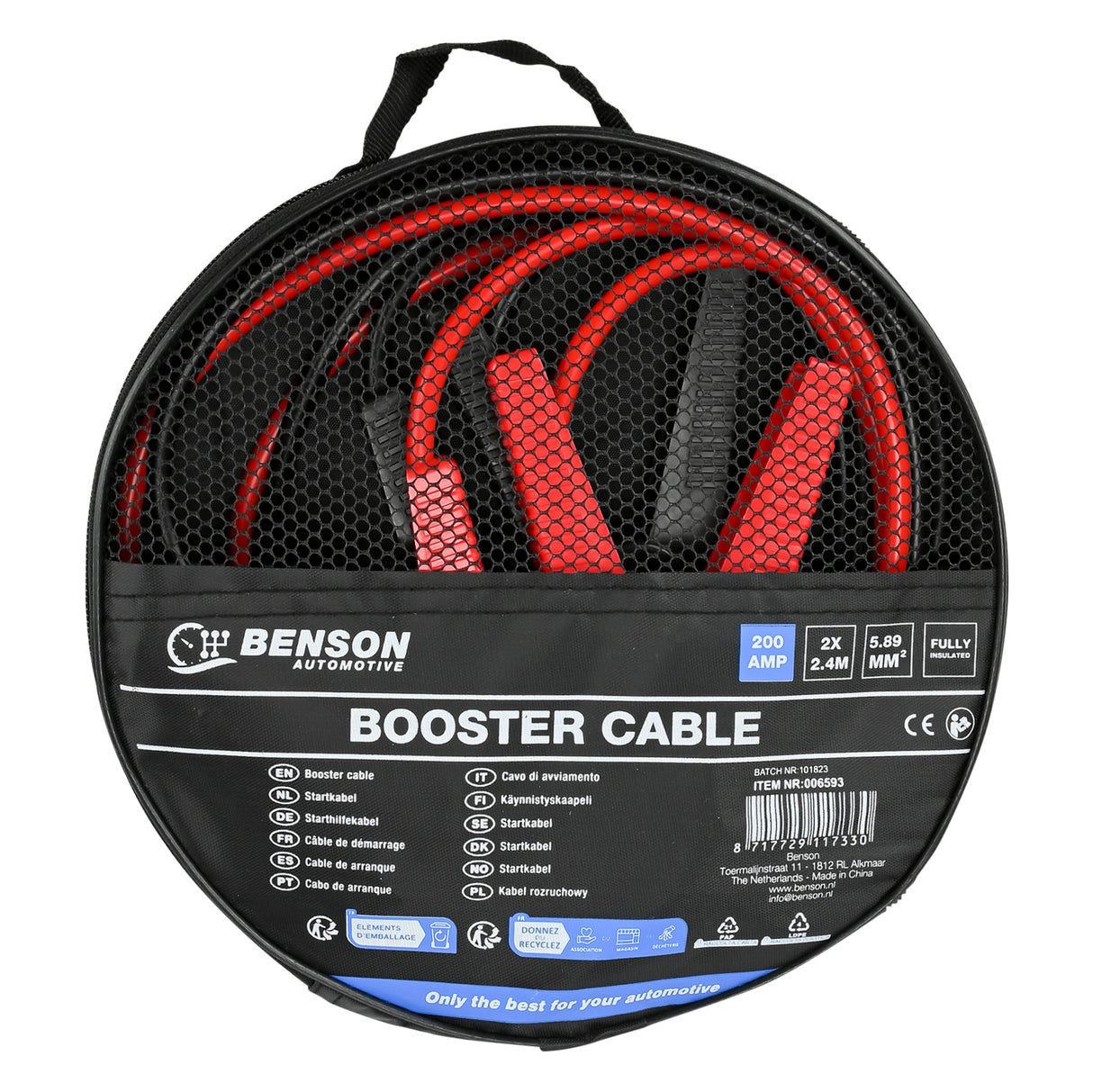 Booster cable 200A + case 2.4 m cable