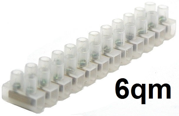 Terminal strip 6 qm transparent 10 strips