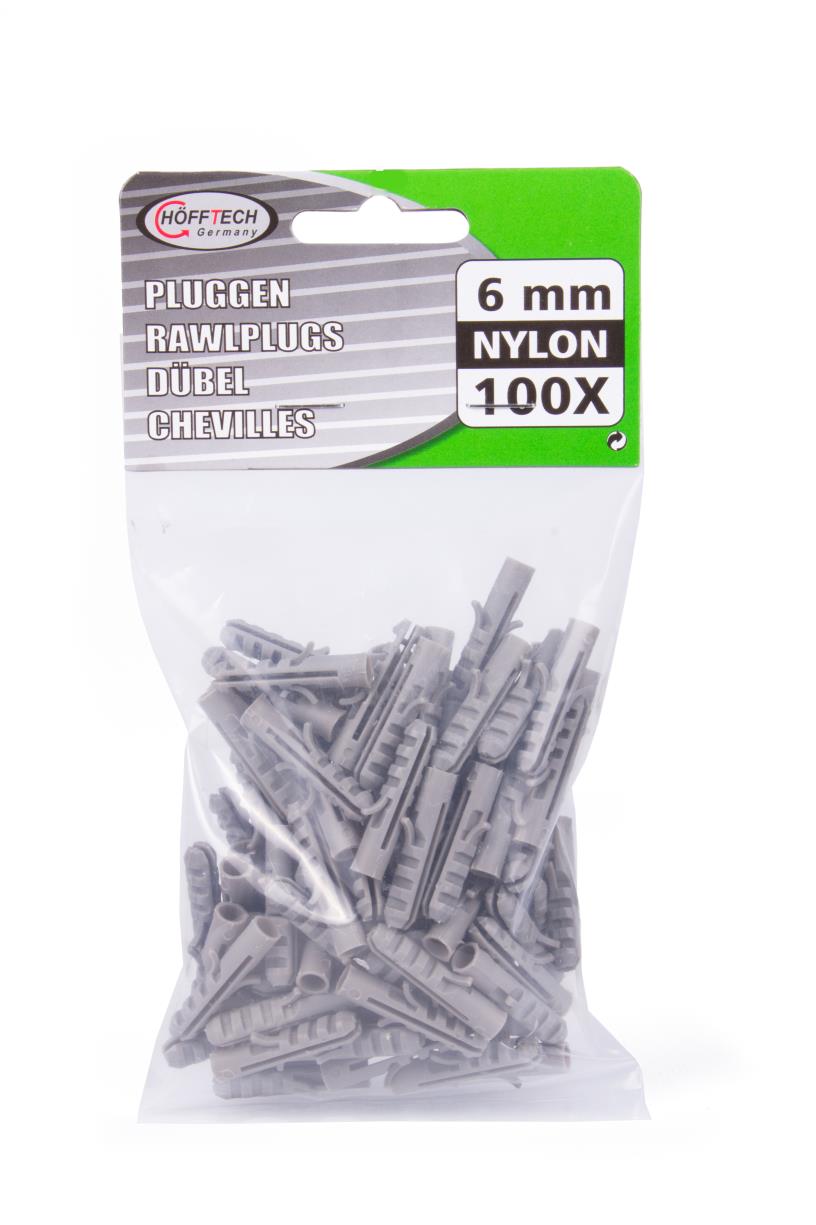 Chevilles 6 mm nylon 100 pcs