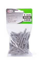 Chevilles 6 mm nylon 100 pcs