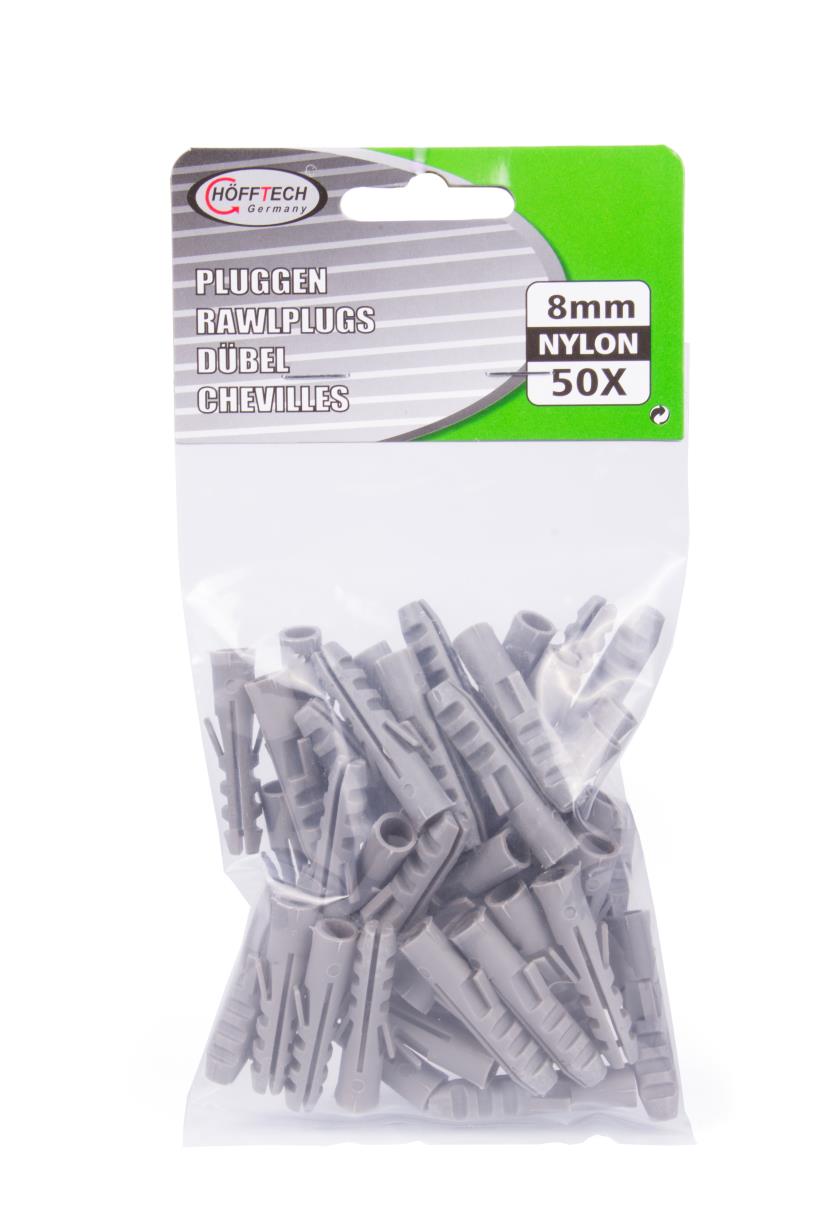 Chevilles 8 mm nylon 50 pcs