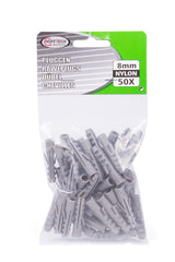 Chevilles 8 mm nylon 50 pcs