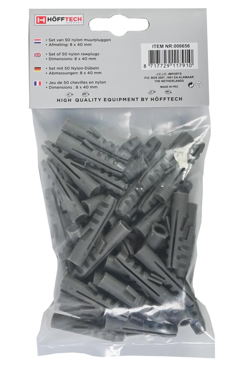 Chevilles 8 mm nylon 50 pcs