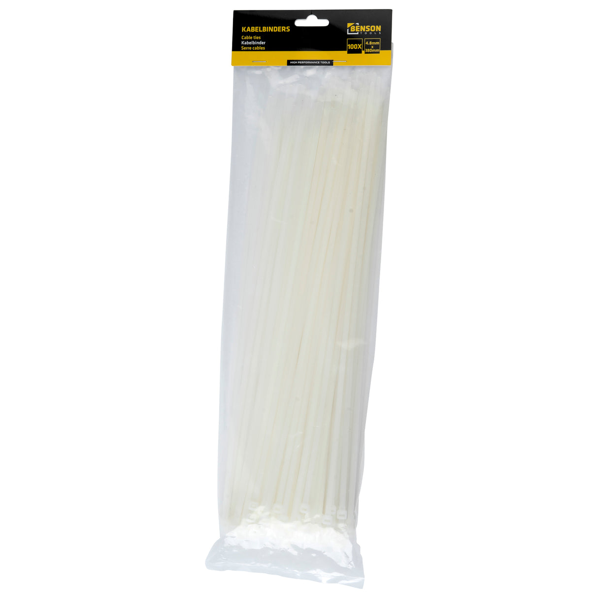 Tie ribs 4.8 x 370 mm 100 dlg wit
