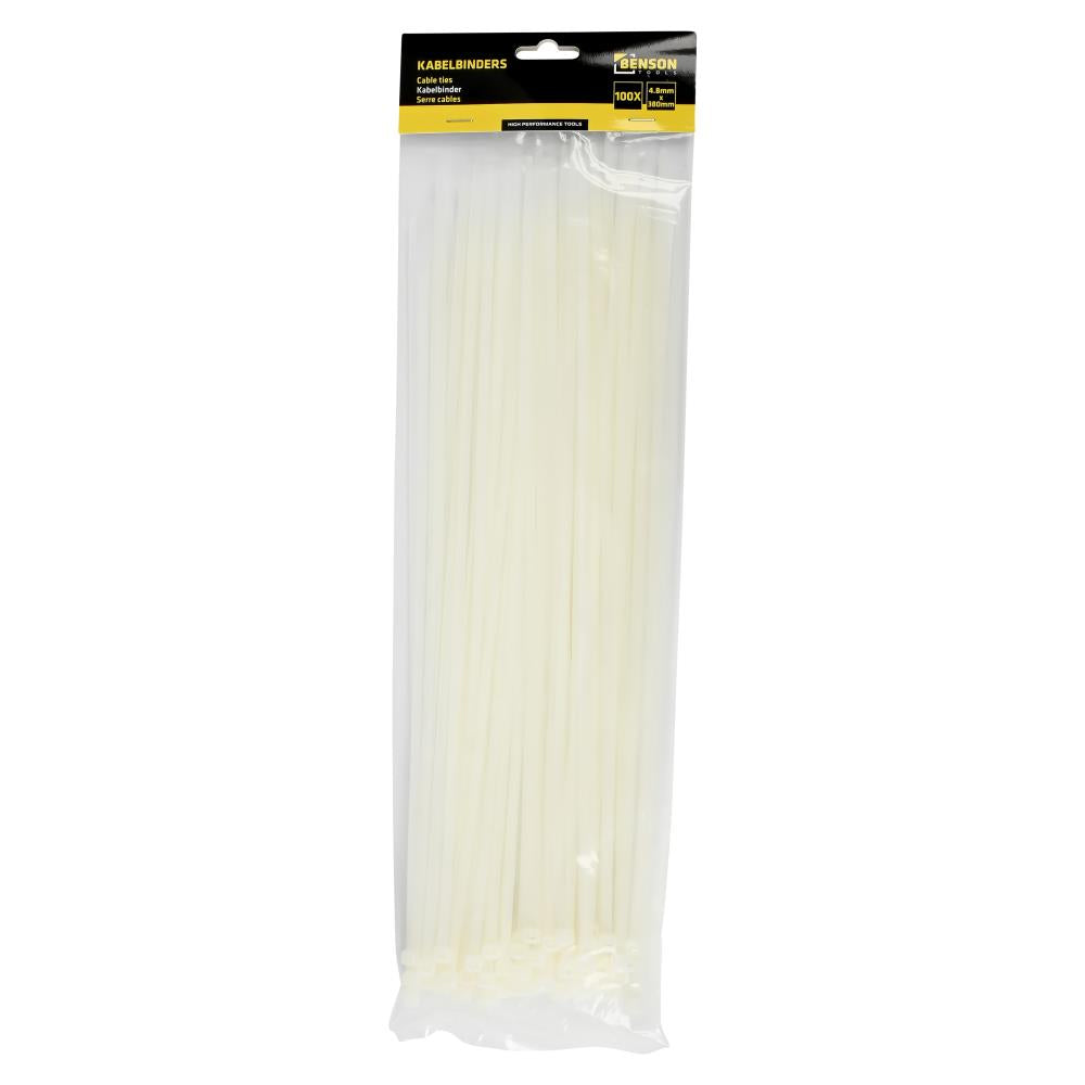 Tie ribs 4.8 x 370 mm 100 dlg wit