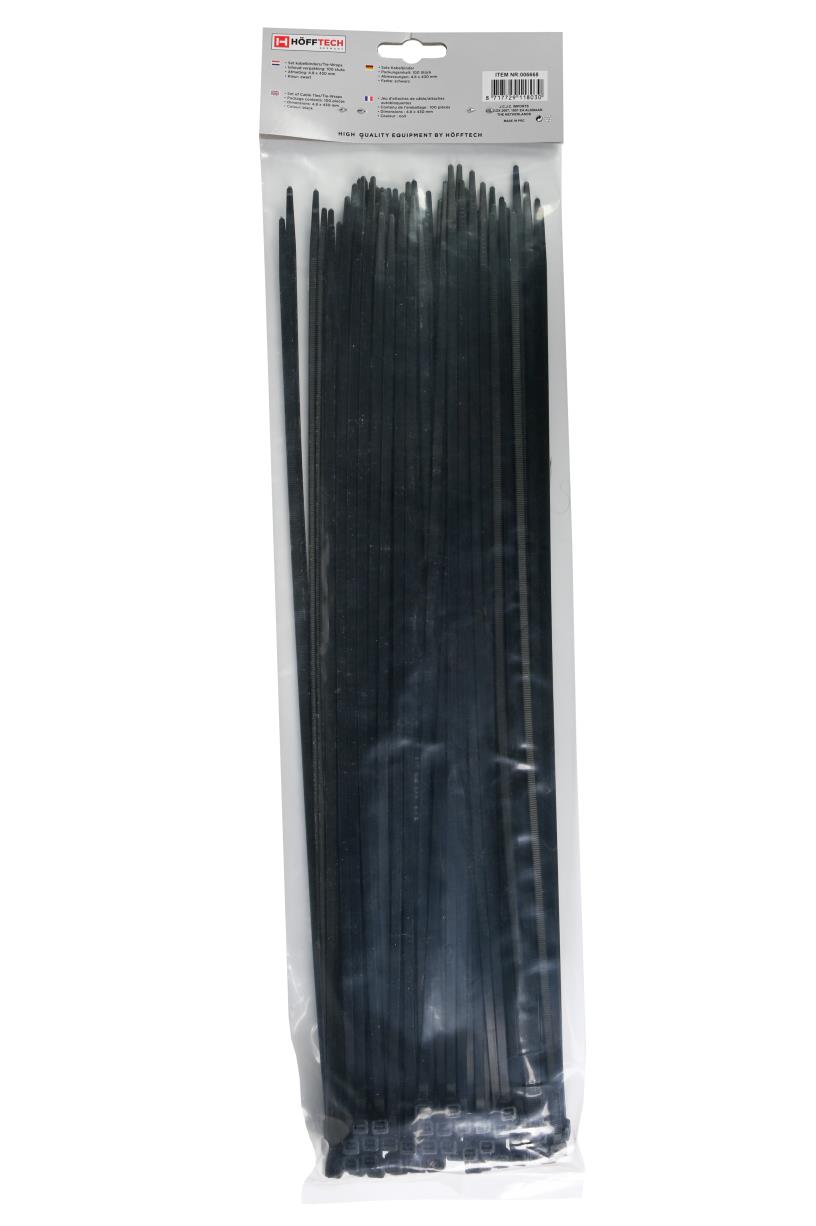 Tie ribs 4.8 x 430 mm 100 dlg zwart