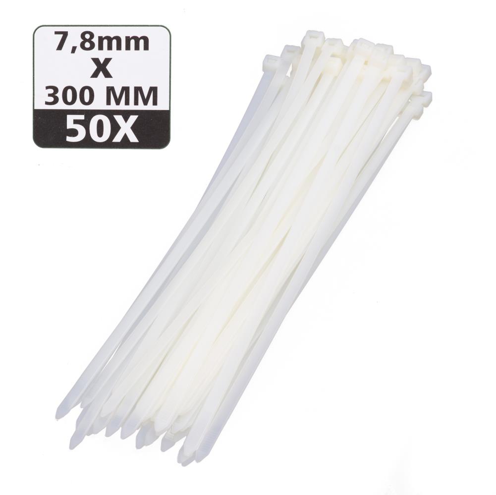 Cable ties 7.6 x 300 mm 50 pcs white
