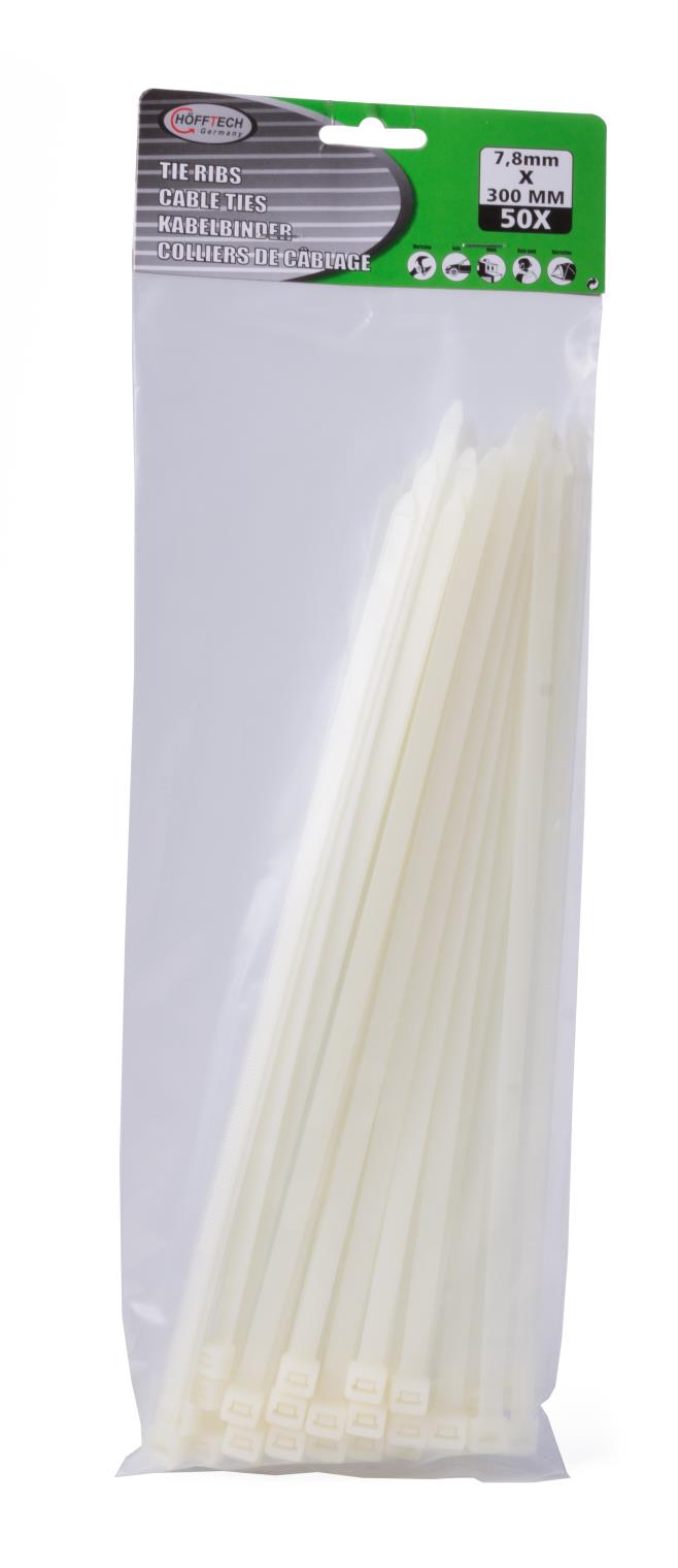 Cable ties 7.6 x 300 mm 50 pcs white