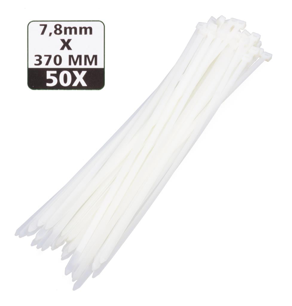 Cable ties 7.8 x 370 mm 50 pcs white