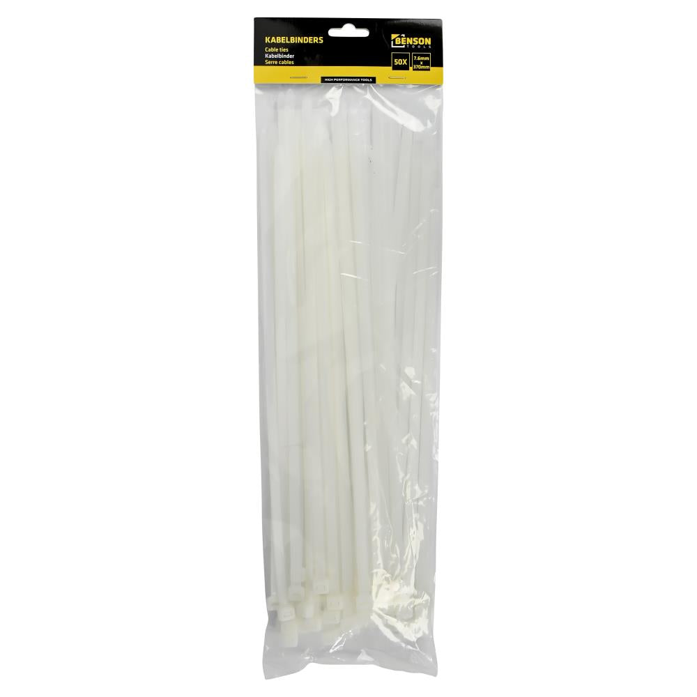 Cable ties 7.8 x 370 mm 50 pcs white
