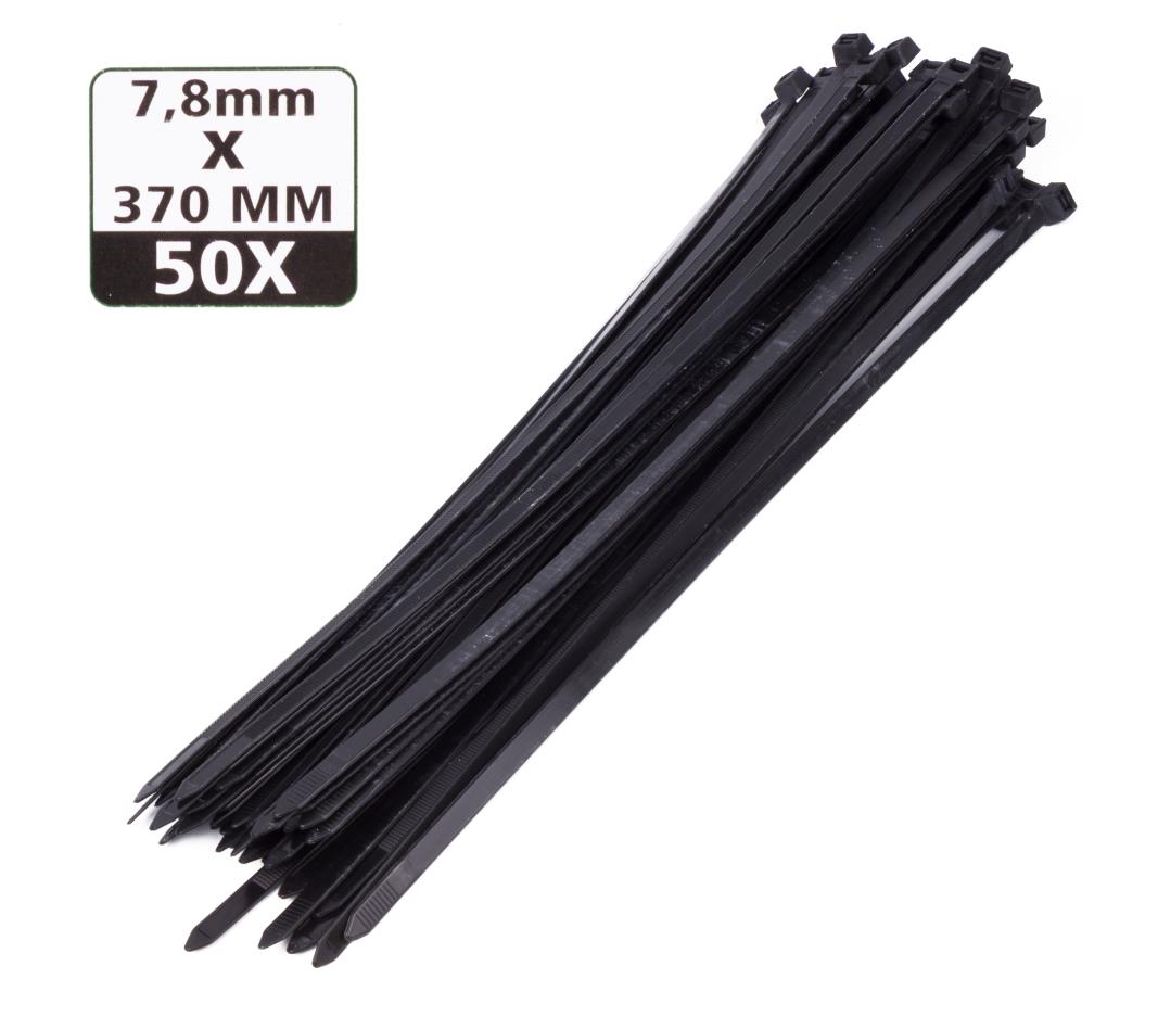Cable ties 7.6 x 370 mm 50 pcs black