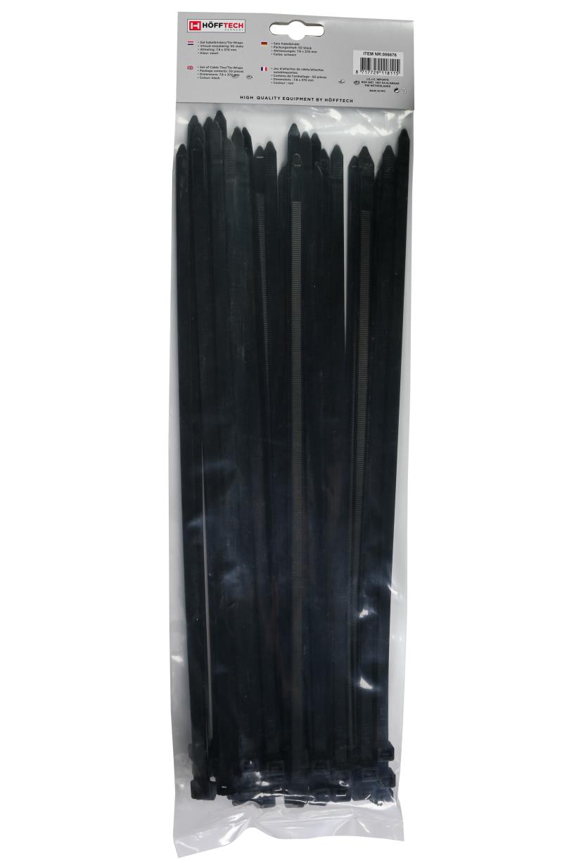 Cable ties 7.6 x 370 mm 50 pcs black