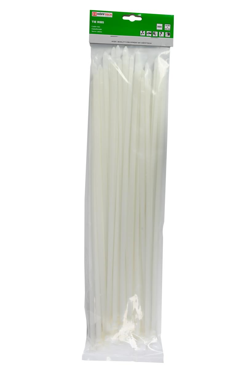 Tie ribs 7.8 x 450 mm 50 dlg wit