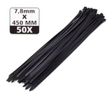 Cable ties 7.8 x 450 mm 50 pcs black
