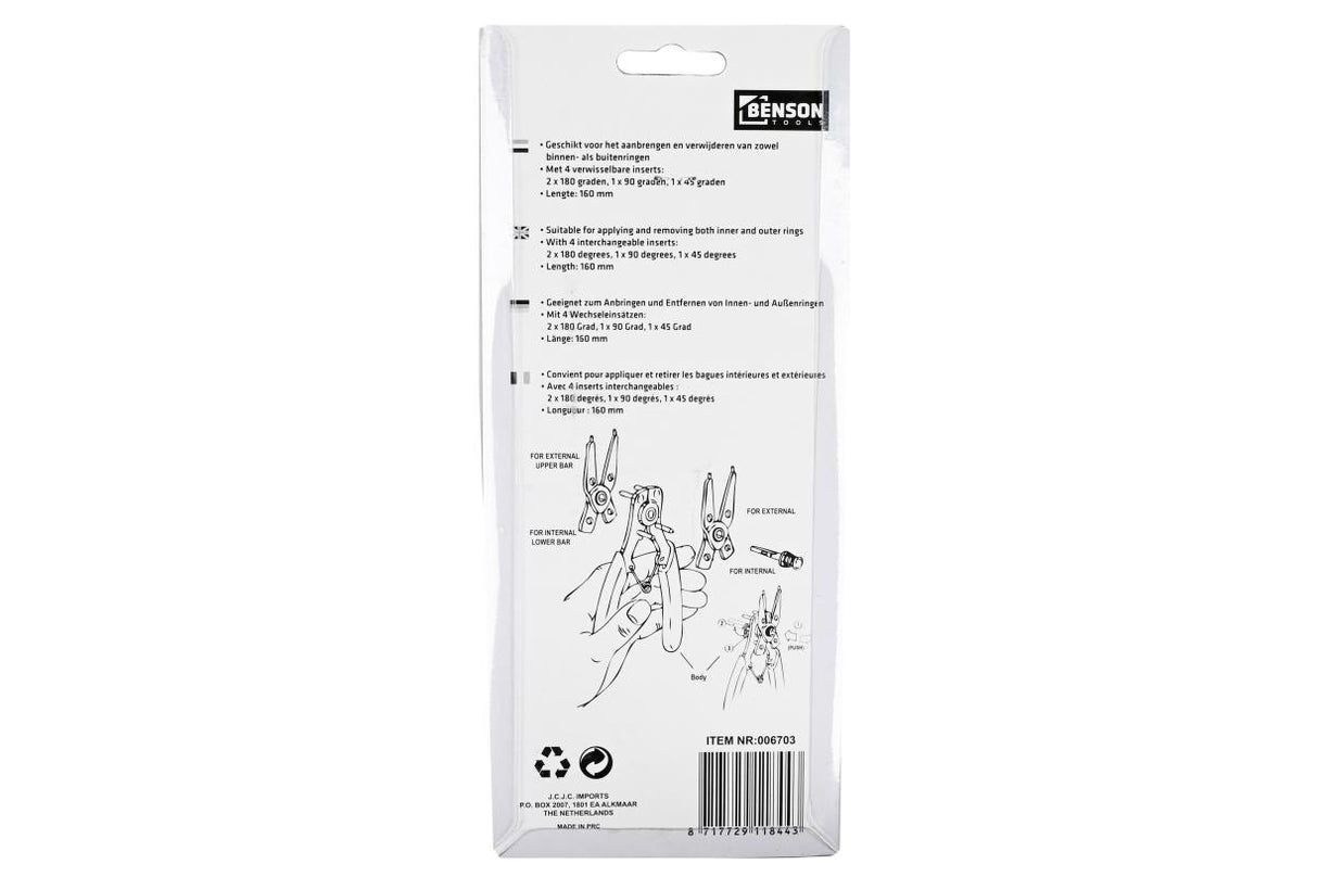 Circlips pliers 4 pcs