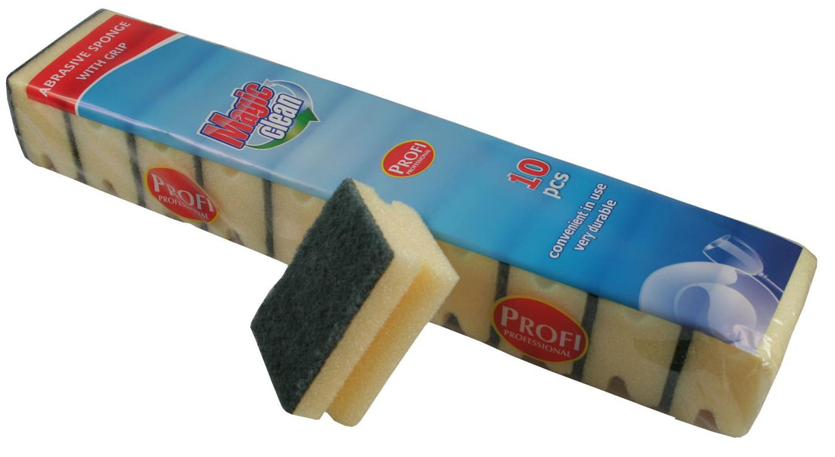 Éponge à récurer avec poignée 10 pcs