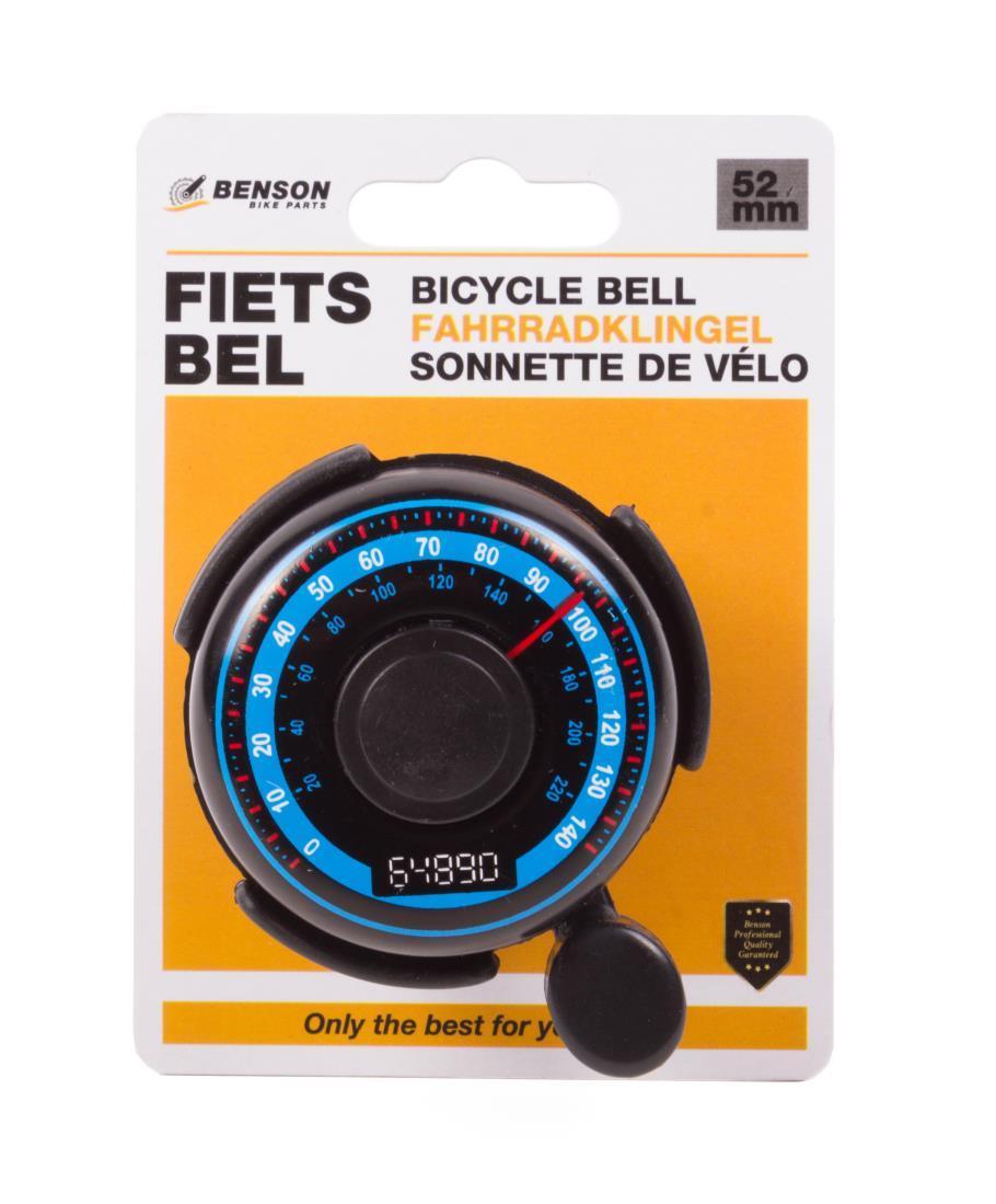 Bicycle bell 52 mm aluminium print mix