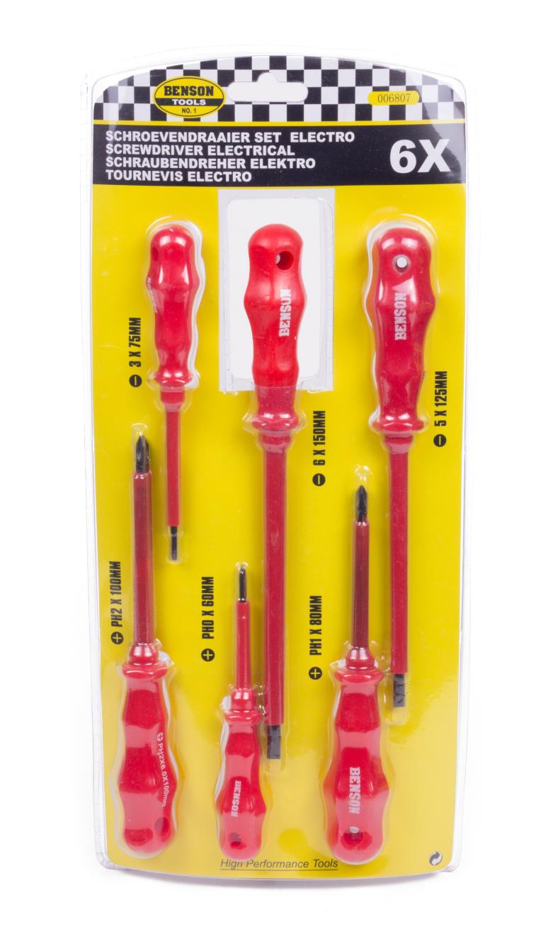 Screwdriver set 6 pcs electrical