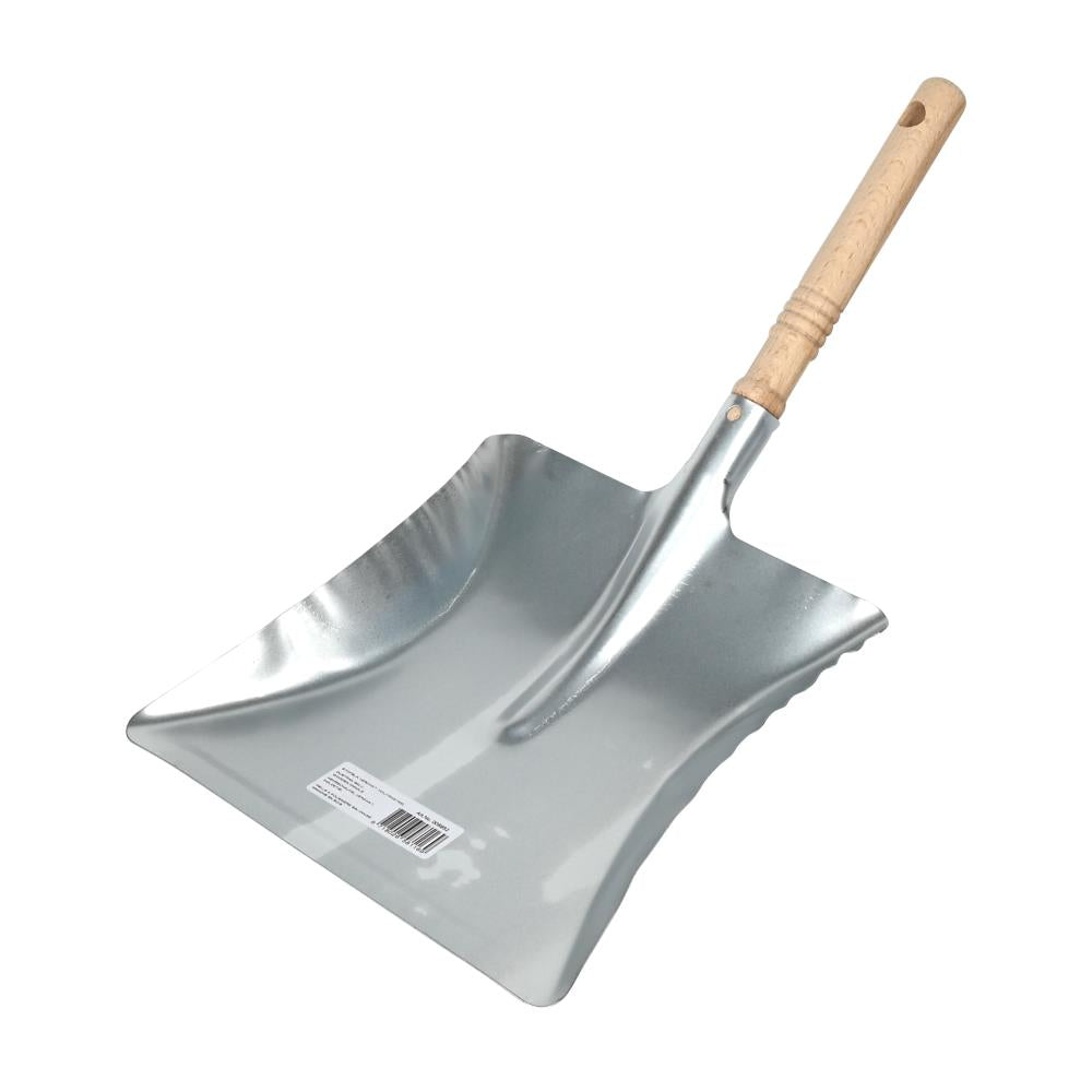 Stofblik verzinkt + houten steel