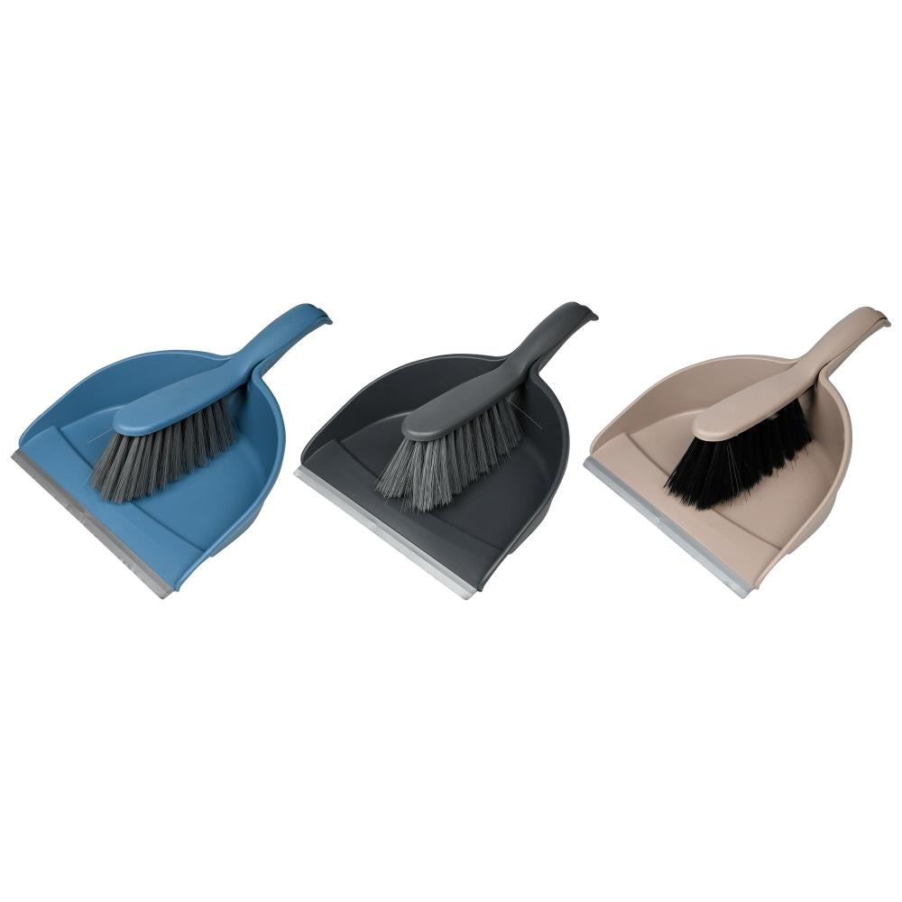 Balayette et pelle avec bord caoutchouc 22 cm mix