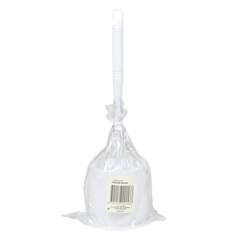 Brosse wc + support blanc basique