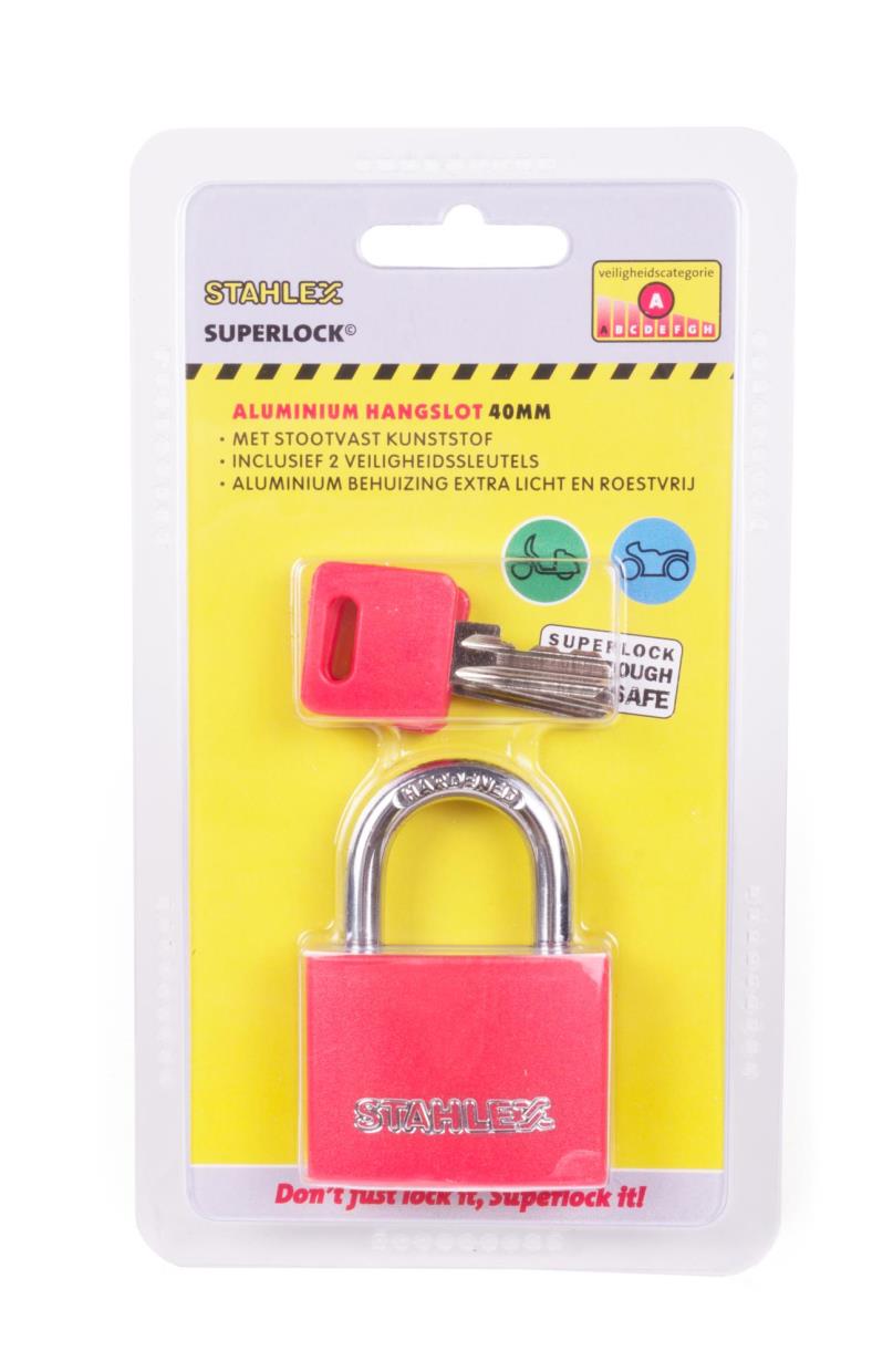 Padlock aluminium 40 mm mix