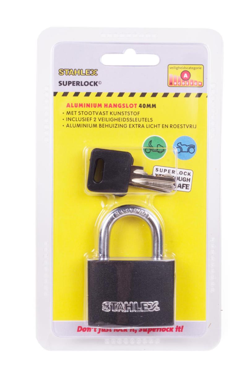 Padlock aluminium 40 mm high mix
