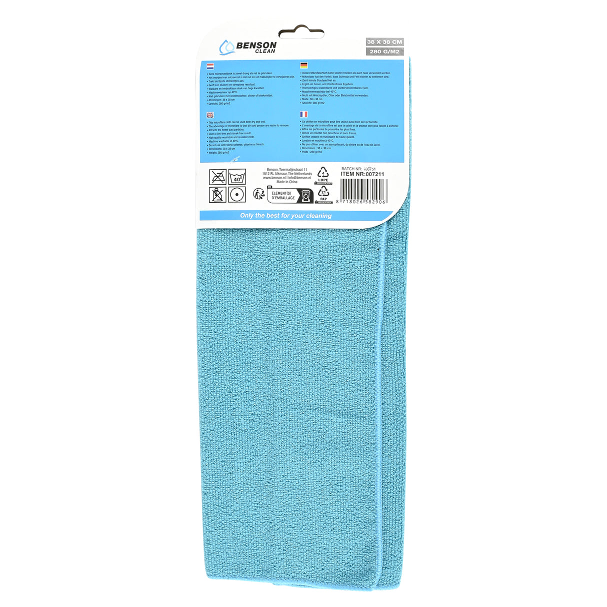 Microfiber doek 38 x 38 cm 280 gr m2