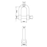 Manille droite 8 mm 2 pcs