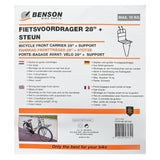Porte-bagage avant- vélo 28" + support noir