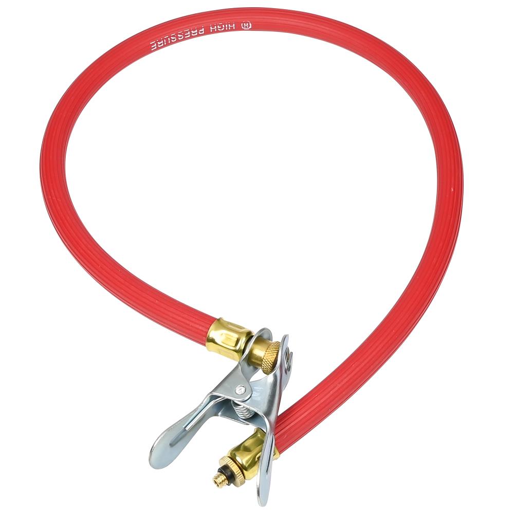 Bicycle pump hose jumbo high pressure red