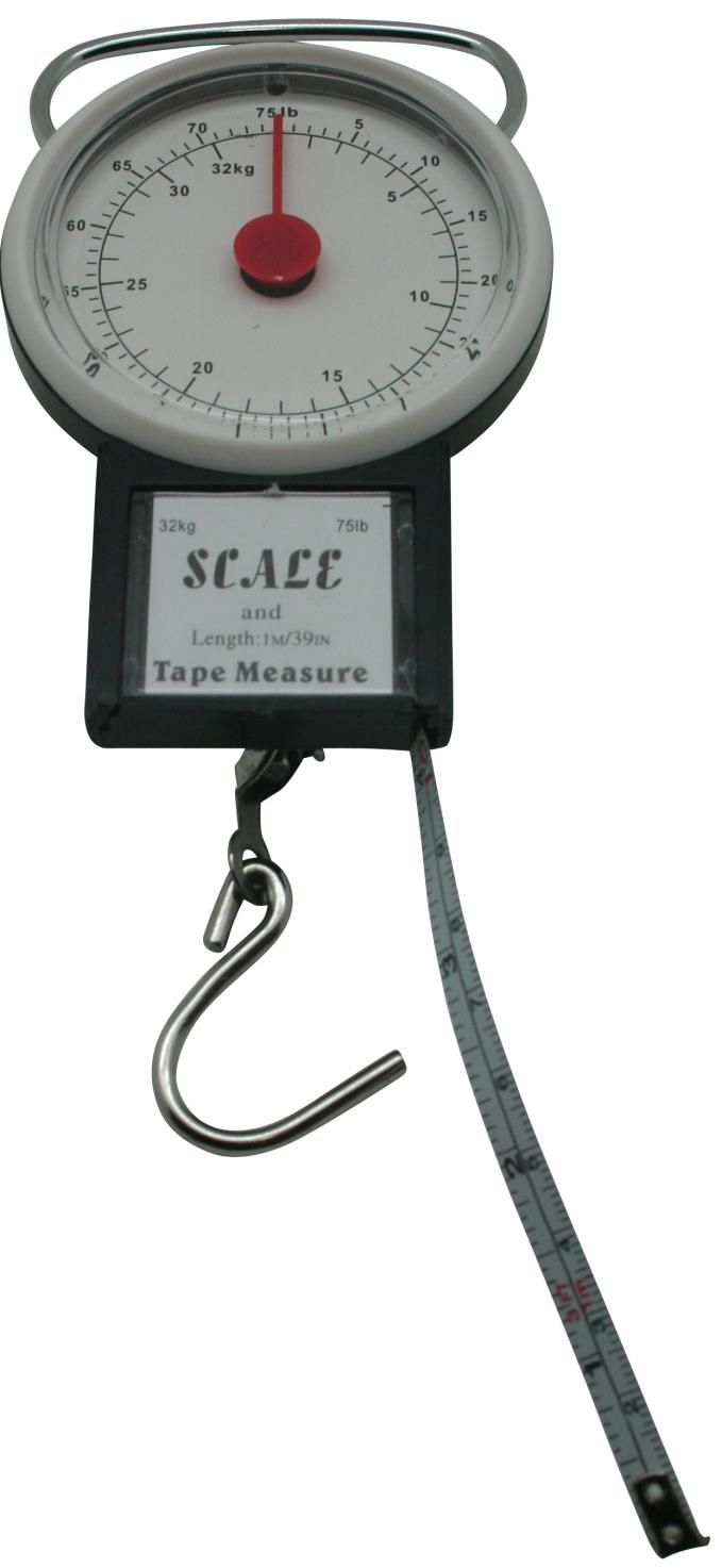 Spring balance case 32 kg + measuring tape