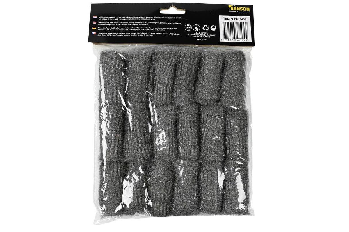 Paille de fer mi-fine 0 18 pcs