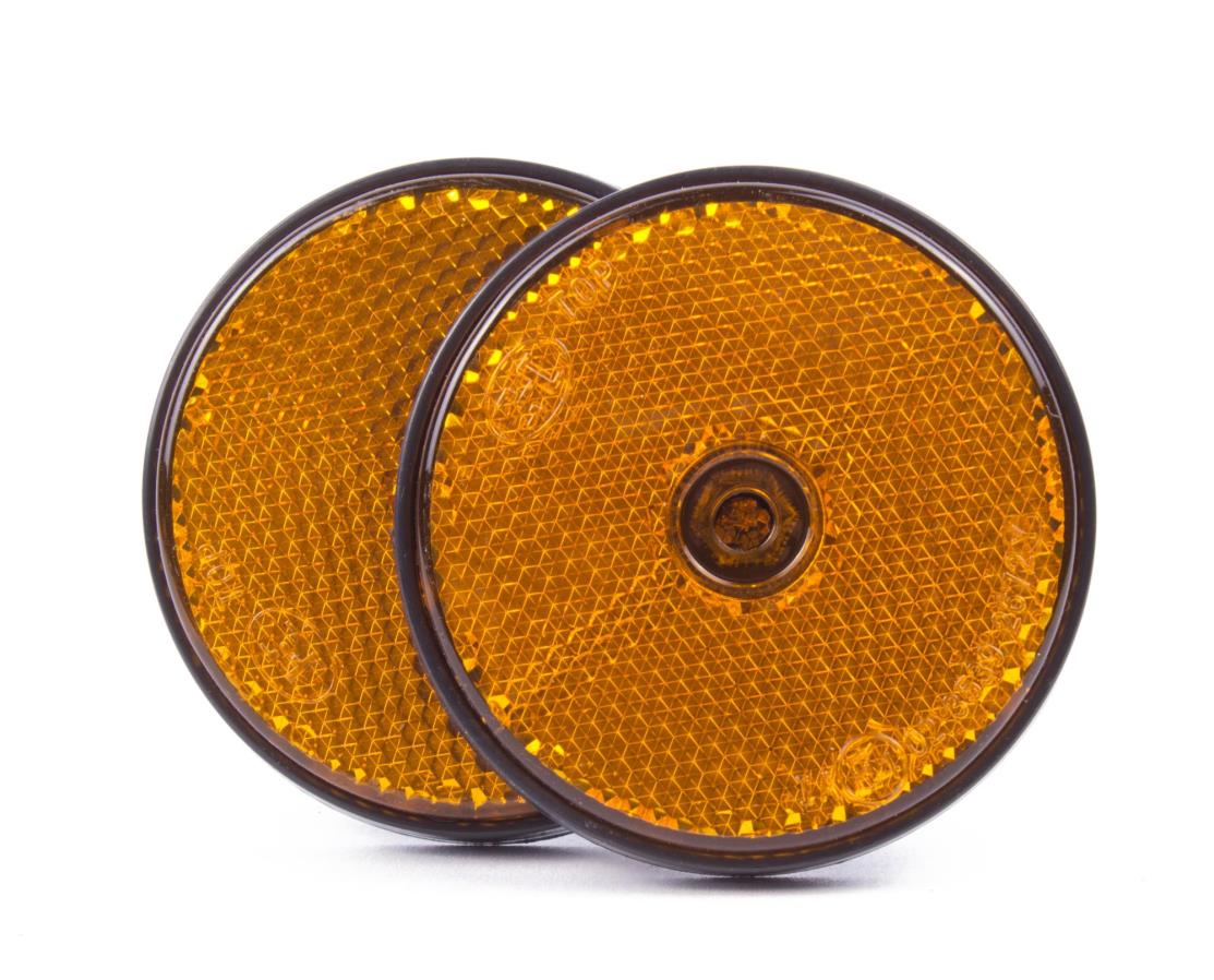 Reflektor rund orange 60 mm 2-tlg E4