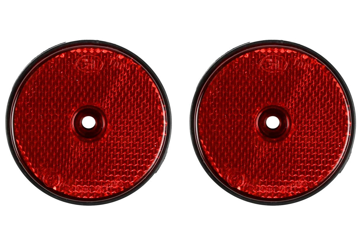 Reflektor rund rot 60 mm 2-tlg E4
