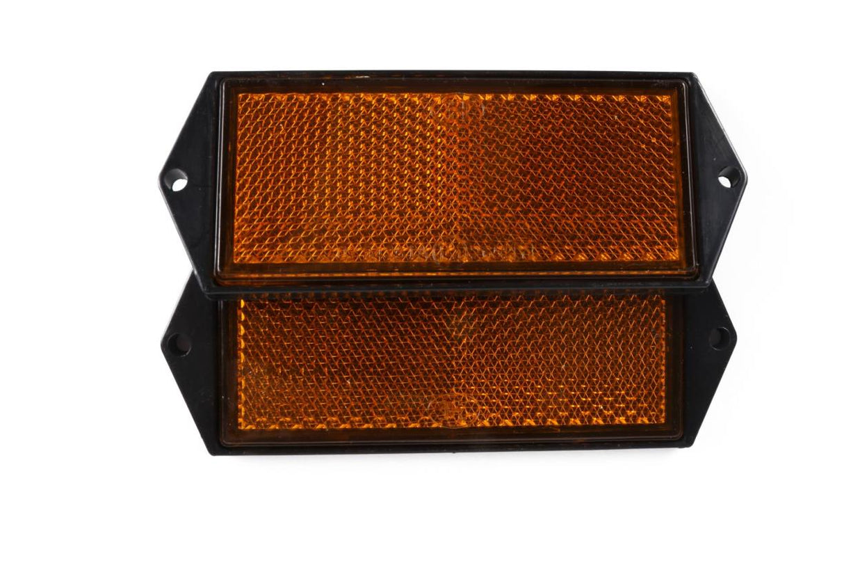 Reflektor rechteckig orange 103 x 40 mm 2-tlg E4
