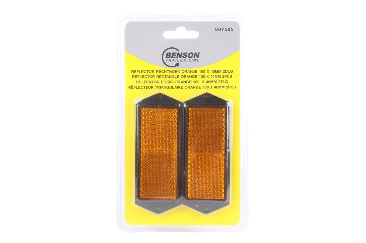 Réflecteur triangulaire orange 103 x 40 mm 2 pcs E4