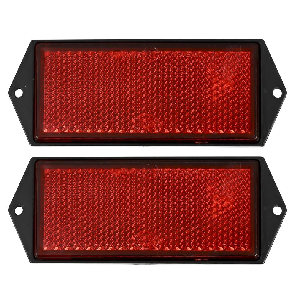Reflector rectangle red 100 x 45 mm 2 pcs E4