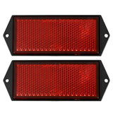 Reflector rectangle red 100 x 45 mm 2 pcs E4