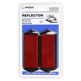 Reflector rectangle red 100 x 45 mm 2 pcs E4