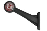 Breedtelamp rubber op steel 45° 190 mm rood/wit e keur