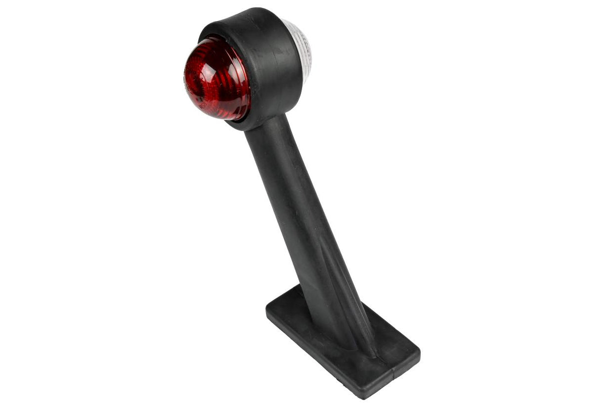 Breedtelamp rubber op steel 45° 190 mm rood/wit e keur