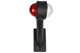Breedtelamp rubber op steel 45° 190 mm rood/wit e keur