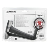 Feu latéral gomme rectangle 185 mm rouge/blanc e-mark
