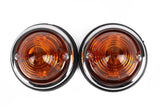 Seitenleuchte Chrom orange 70 mm 2-tlg E9