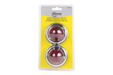 Seitenleuchte Chrom rot 70 mm 2-tlg E9
