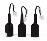 Lamp holder removable E27 black 3 pcs