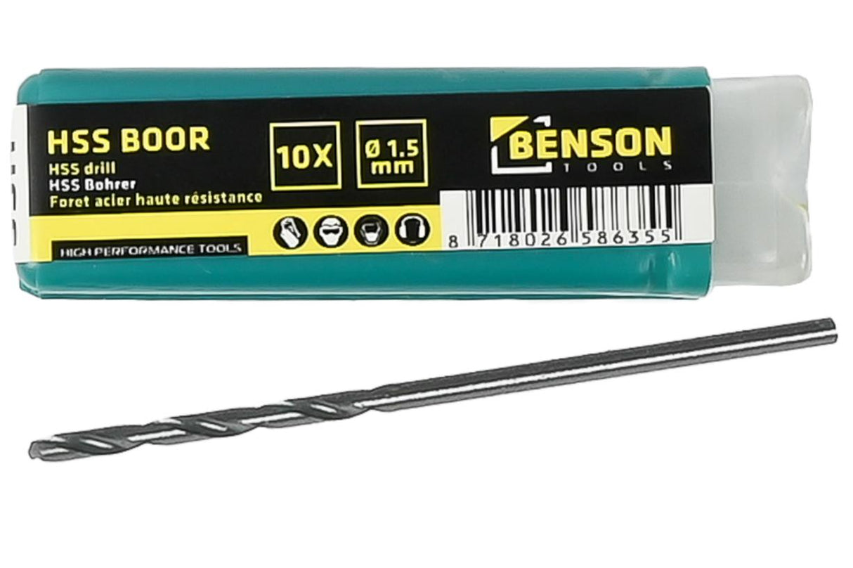 Foret acier haute résistance 1,5 mm 10 pcs