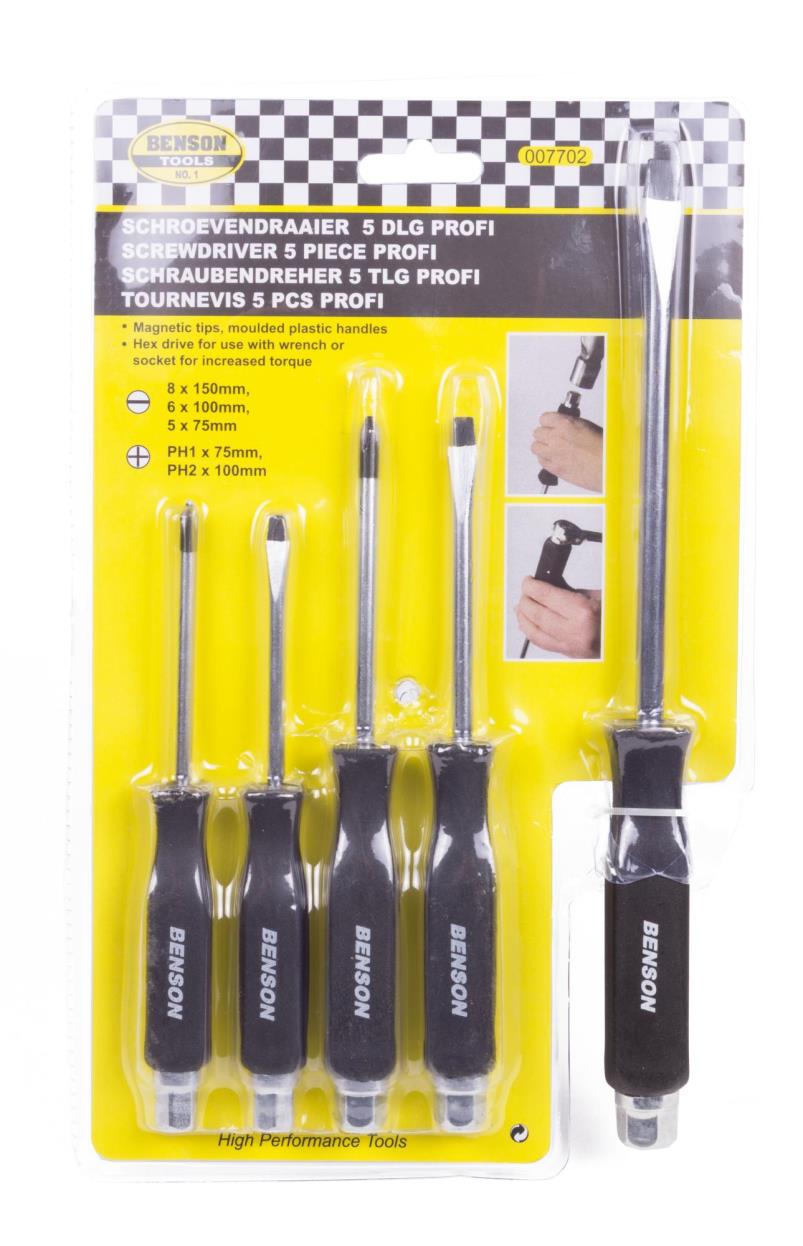 Schroevendraaier set 5 dlg profi